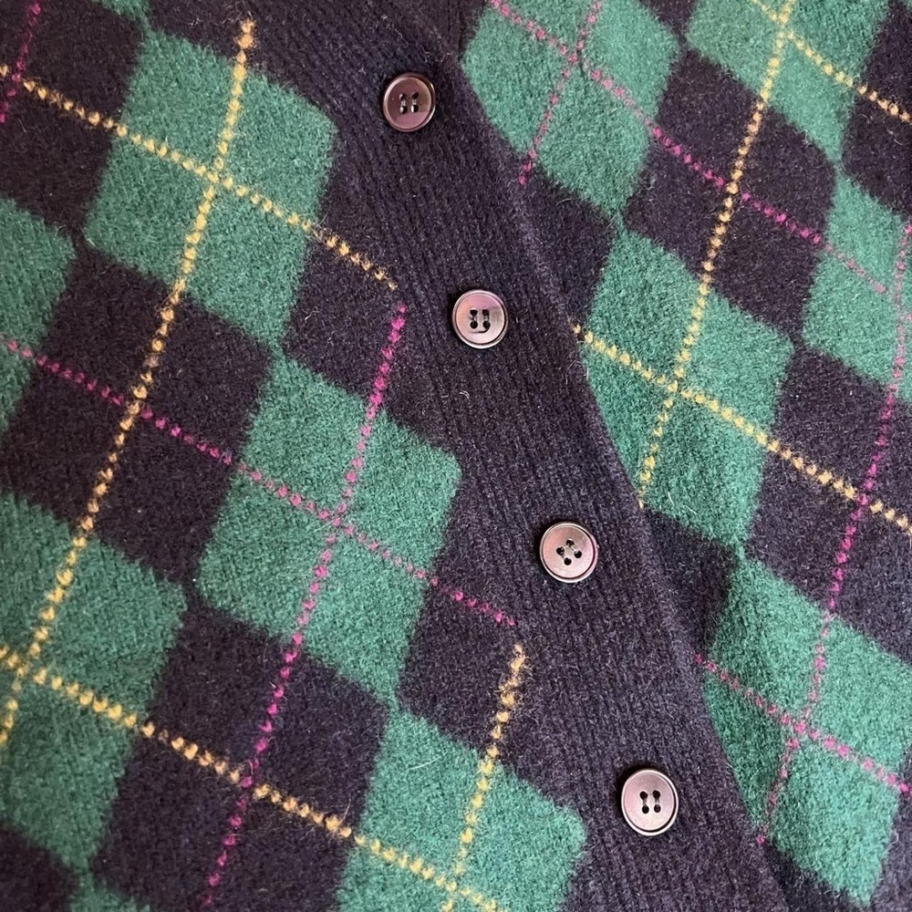 Vintage Evan picone argyle cardigan - Picture 4 of 6